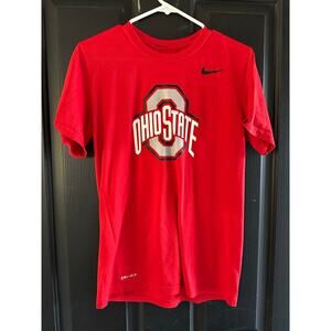 NIKE Dri-Fit Red Ohio State University Buckeyes Black T-shirt Size small